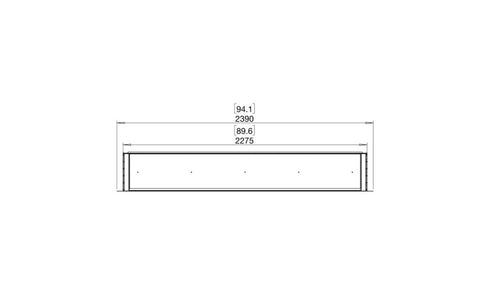 Ecosmart Fire Flex 86SS Single Sided Fireplace Insert - Black Finish / Black Burner - ESF.FX.86SS.B